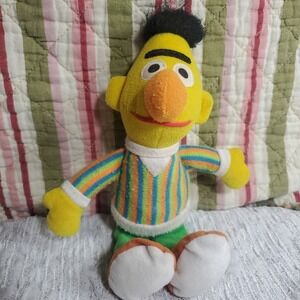 Tyco 1997 Sesame Street Bert Bean Bag Plush 9" Vintage Stuffed Toy‎ Tags